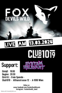 Live im Club1019 am 13.03.2026